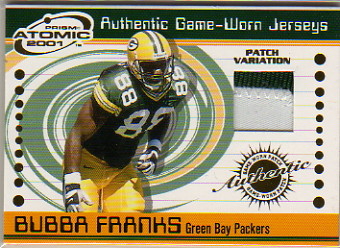2001 Pacific Prism Atomic Jersey Patches #29 Bubba Franks