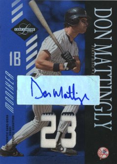 2003 Leaf Limited Moniker Jersey Number #162 Don Mattingly/5