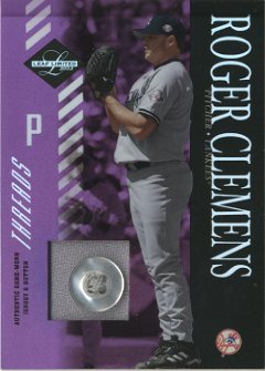 2003 Leaf Limited Threads Button #129 R.Clemens Yanks A