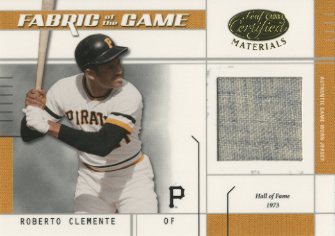 2003 Leaf Certified Materials Fabric of the Game #75IN Roberto Clemente IN/10