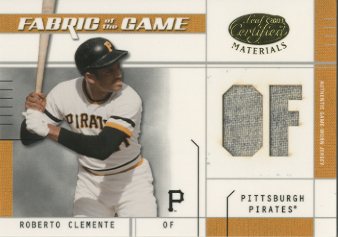 2003 Leaf Certified Materials Fabric of the Game #75PS Roberto Clemente PS/10