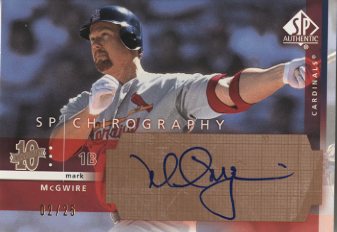 2003 SP Authentic Chirography Bronze #MM Mark McGwire/25