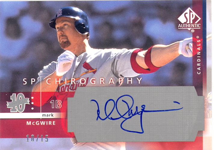 2003 SP Authentic Chirography Silver #MM Mark McGwire/15