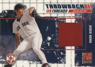 2003 Donruss Elite Throwback Threads Prime #35 Hideo Nomo Red Sox