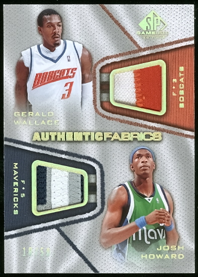 2007-08 SP Game Used Authentic Fabrics Dual Patch #WH Gerald Wallace/Josh Howard