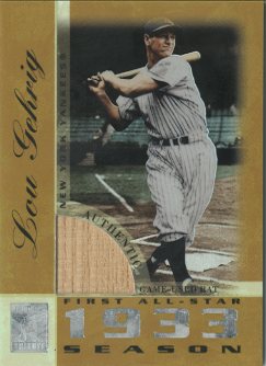 2003 Topps Tribute Perennial All-Star Relics Gold #LG Lou Gehrig Bat