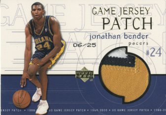 1999-00 Upper Deck Game Jerseys Patch Super #JB Jonathan Bender ...