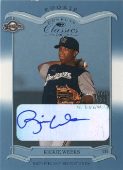 2003 Donruss Classics Significant Signatures #208 Rickie Weeks ROO/10