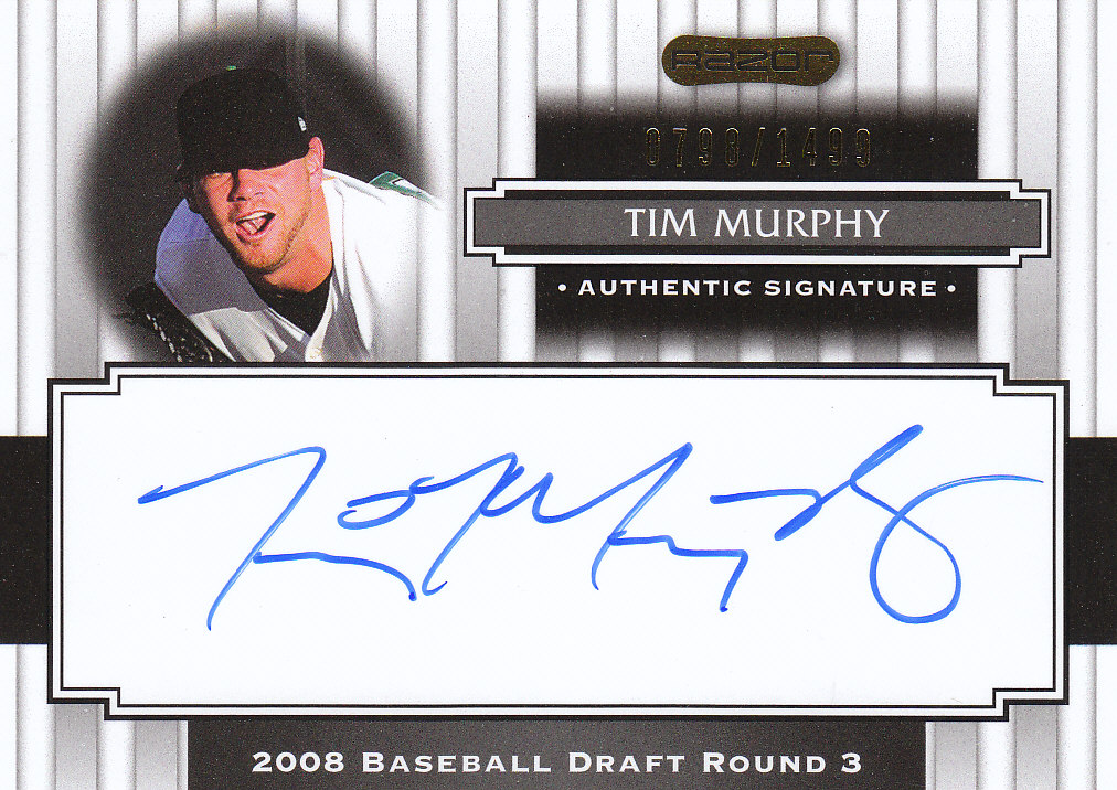 2008 Razor Signature Series #185 Tim Murphy AU/1499