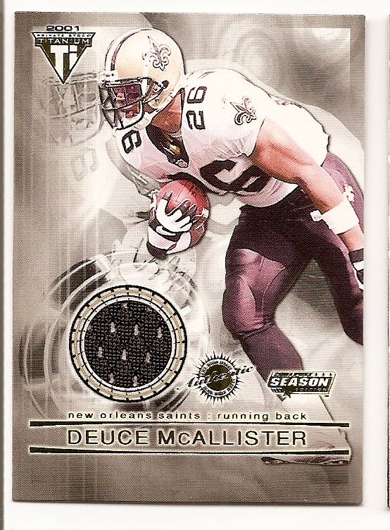 2001 Titanium Post Season Jerseys #65 Deuce McAllister