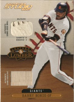 2001 Studio Leather and Lumber Combos #LL1 Barry Bonds