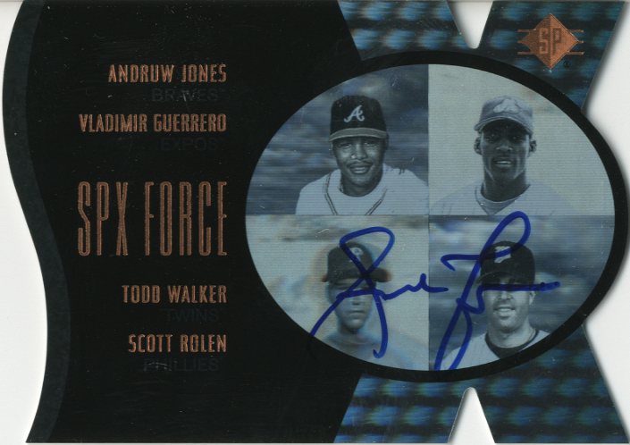 1997 SP SPx Force Autographs #10 Andruw Jones - NM-MT