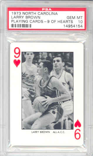 1973-74 North Carolina Playing Cards #9H Larry Brown