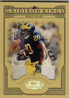 2008 Donruss Threads College Gridiron Kings Materials #28 Mike Hart