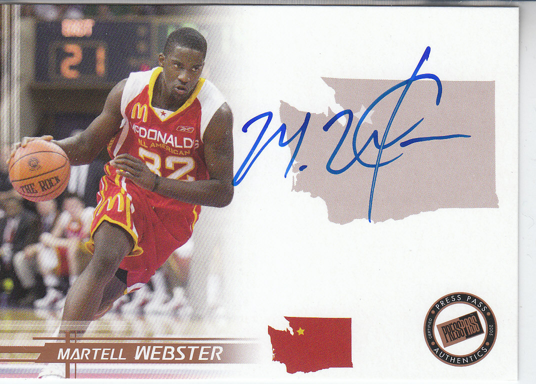 2005 Press Pass Autographs #MWE Martell Webster
