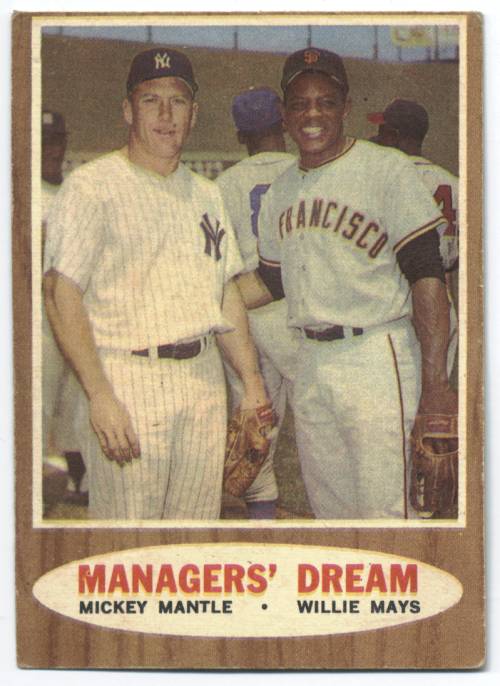 1962 Topps #18  Mickey Mantle & Willie Mays 