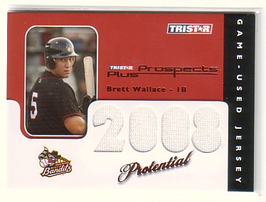 2008 TRISTAR Prospects Plus PROtential Game Used Orange #PBW Brett Wallace