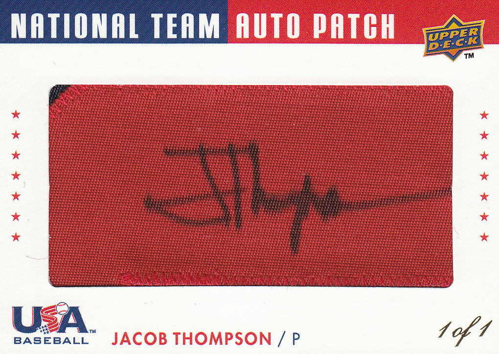 2008 Upper Deck USA National Team Patch Autographs #JT Jacob Thompson