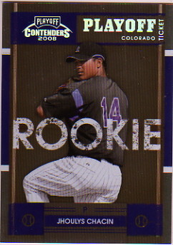 2008 Playoff Contenders Playoff Ticket #88 Jhoulys Chacin