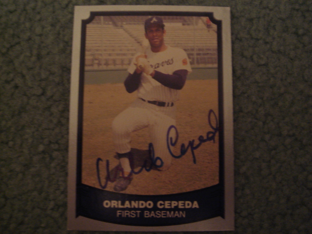 1999 Pacific Baseball Legends Orlando Cepeda #94  Autographed With COA