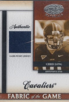 2008 Leaf Certified Materials Fabric of the Game College #4 Chris Long