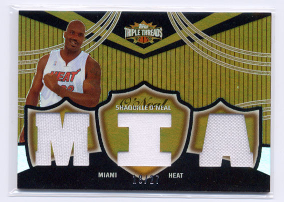 2006-07 Topps Triple Threads Relics Sepia #87 Shaquille O'Neal MIA