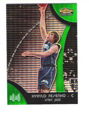 2007-08 Finest Refractors Green #76 Kyrylo Fesenko