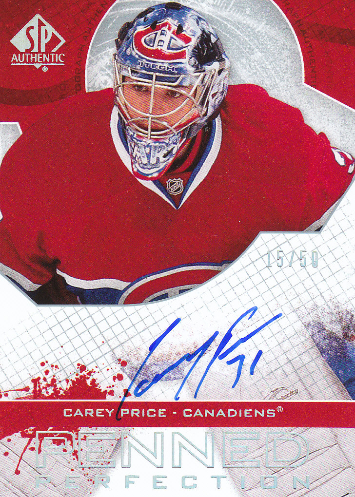2008-09 SP Authentic Penned Perfection #PPCP Carey Price