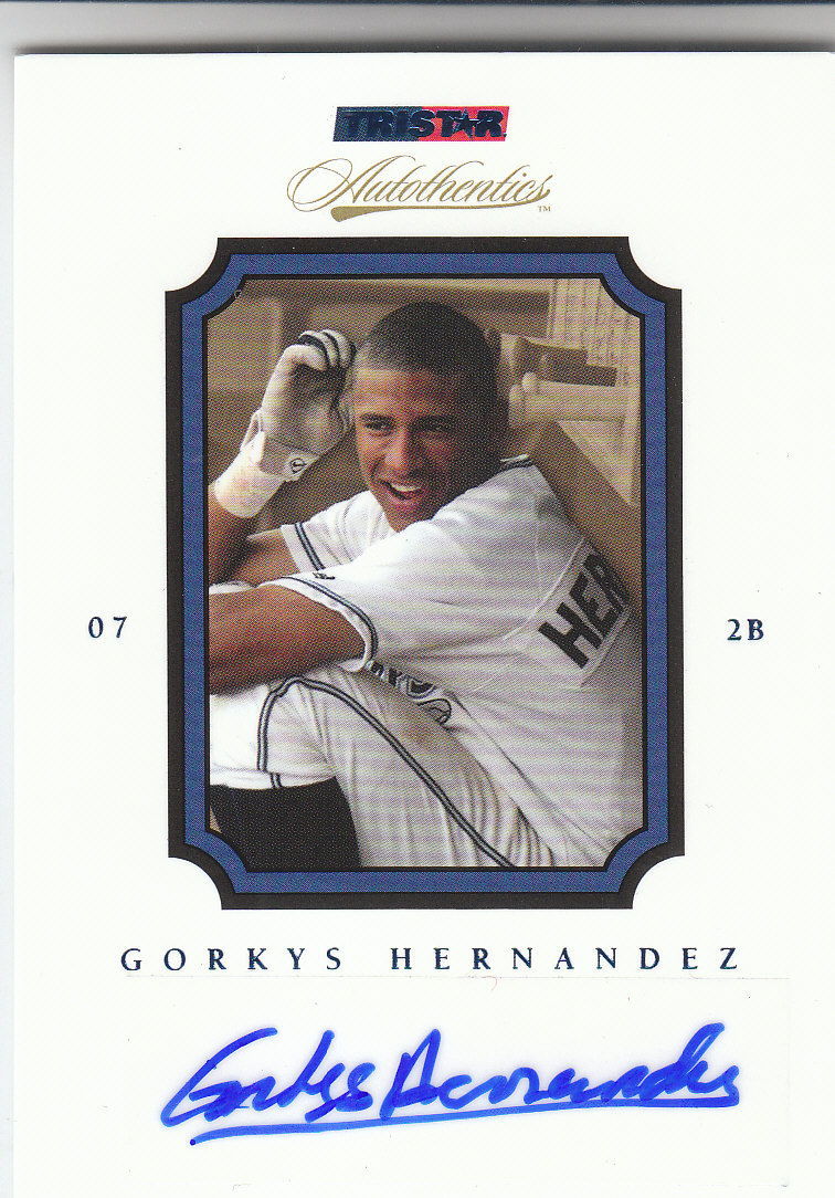 2007 TRISTAR Autothentics Autographs Blue #7 Gorkys Hernandez