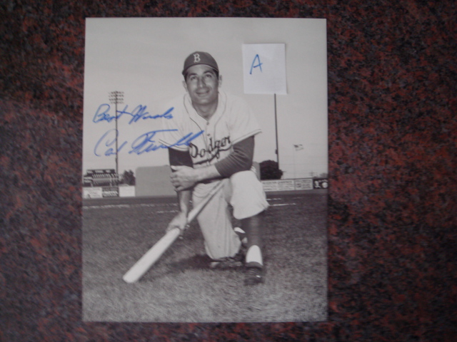 Carl Furillo Autographed 8 X 10 Brooklyn Dodger Picture With COA pose A