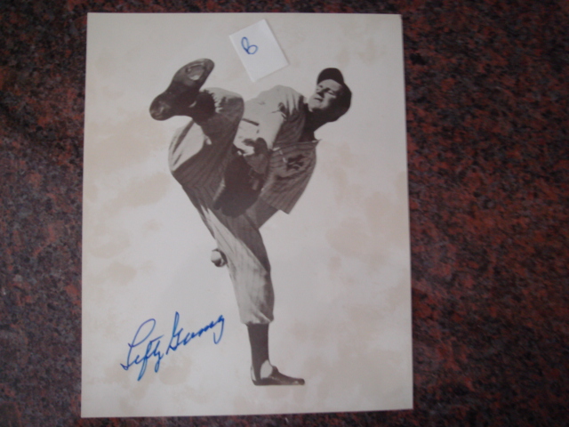 Lefty Gomez Autographed 8 X 10 Yankee Picture With COA pose B