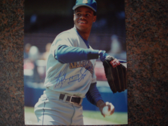 Ken Griffey Jr. Autographed 8 X 10 Mariners Picture With COA