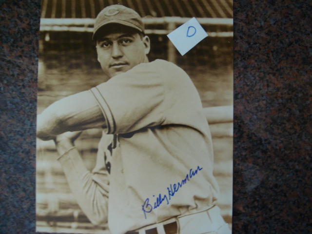 Billy Herman Autographed 8 X 10 Cubs Picture With COA pose D
