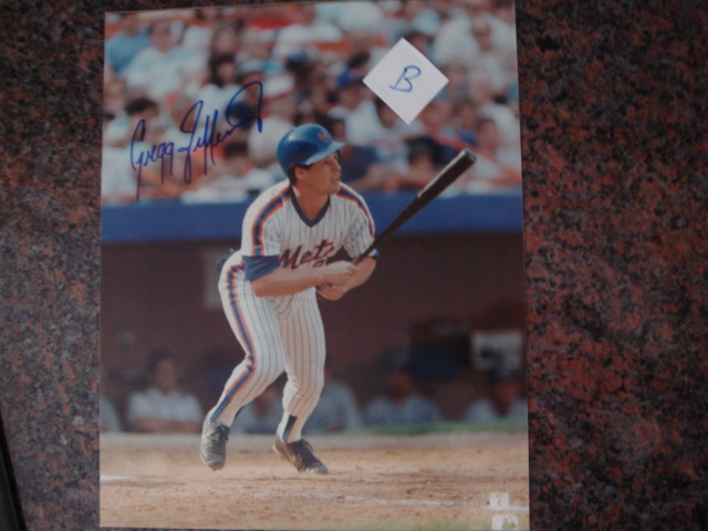 Gregg Jefferies Autographed 8 X 10 Mets Picture With COA pose B