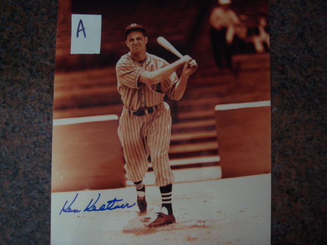Ken Keltner Autographed 8 X 10 Indians Picture With COA pose A