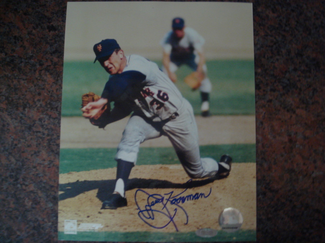 Jerry Koosman Autographed 8 X 10 Mets Picture With Steiner COA
