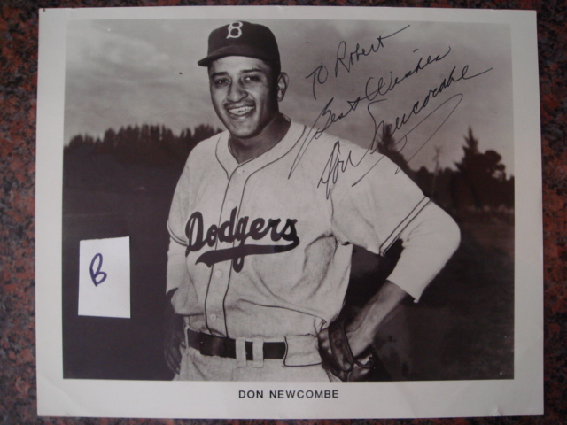 Don Newcombe Autographed 8 X 10 dodger Picture with COA