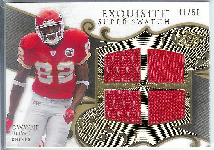 2008 Exquisite Collection Super Swatch #SSDB Dwayne Bowe
