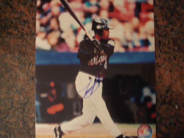 Timo Perez Autographed 8 X 10 Mets Picture With COA