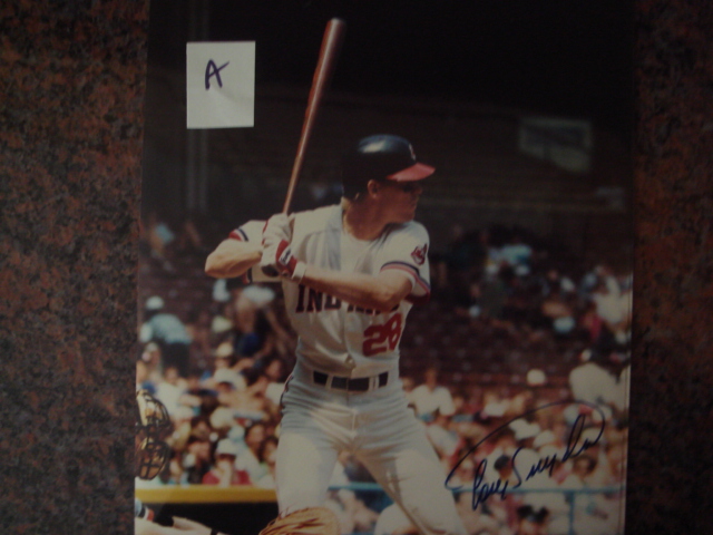 Cory Snyder Autographed 8 X 10 Indians Picture With COA pose A