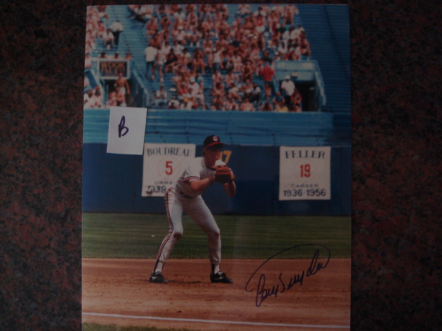 Cory Snyder Autographed 8 X 10 Indians Picture With COA pose B