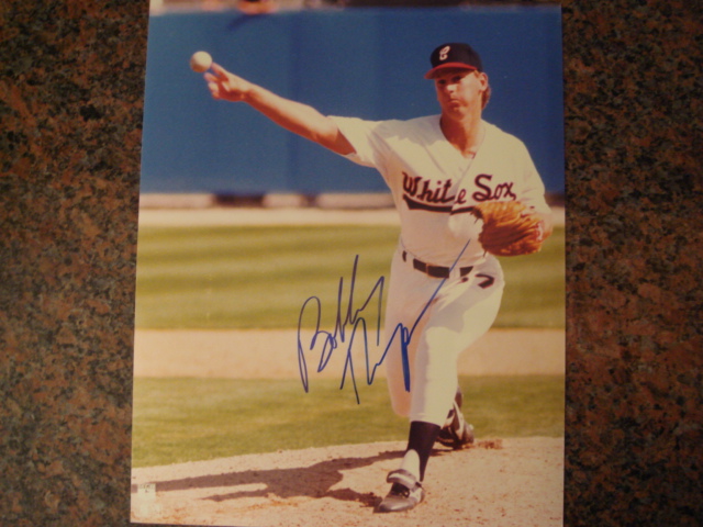 Bobby Thigpen Autographed 8 X 10 White Sox Picture With COA