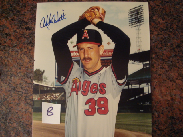 Mike Witt Autographed 8 X 10 Angels Picture With COA pose B