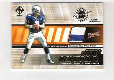 2001 Private Stock Game Worn Gear Patch #32 Jon Kitna/175