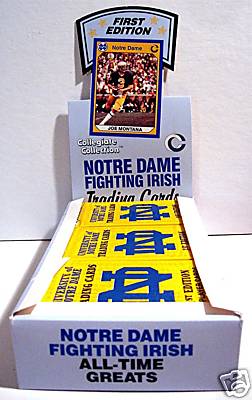 1990 Notre Dame Collegiate Collection Trading Cards Factory Sealed Case (20 Unopened Boxes) (36 Packs)