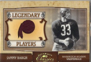 2007 Donruss Classics Legendary Players Jerseys Team Logo #21 Sammy Baugh/33
