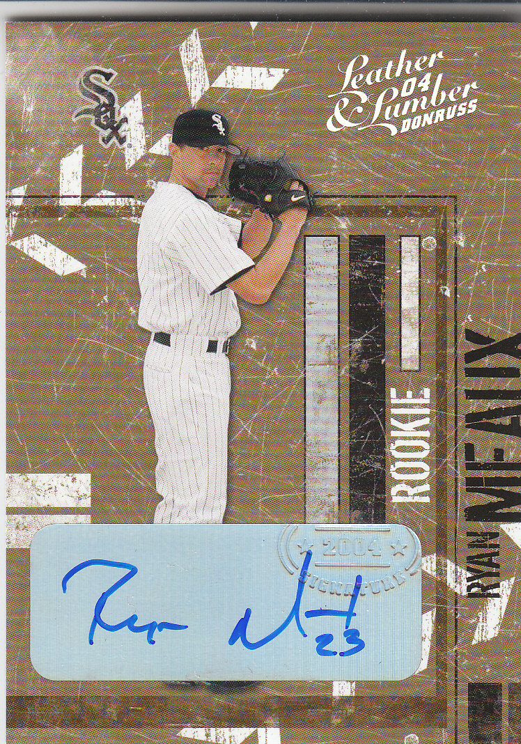 2004 Leather and Lumber Signatures Silver #153 Ryan Meaux ROO/100