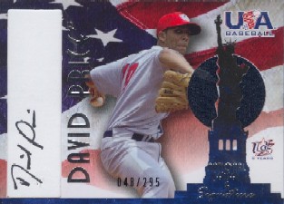 2006-07 USA Baseball Signatures Jersey Black #7 David Price