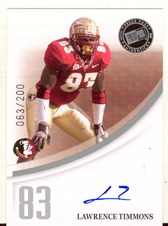 2007 Press Pass Autographs Silver #63 Lawrence Timmons