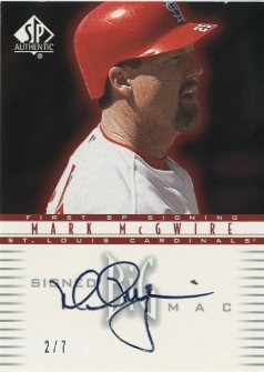 2002 SP Authentic Signed Big Mac #MM8 Mark McGwire/7